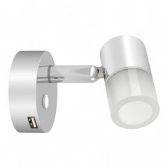 chrome 12v LED swivel reading light