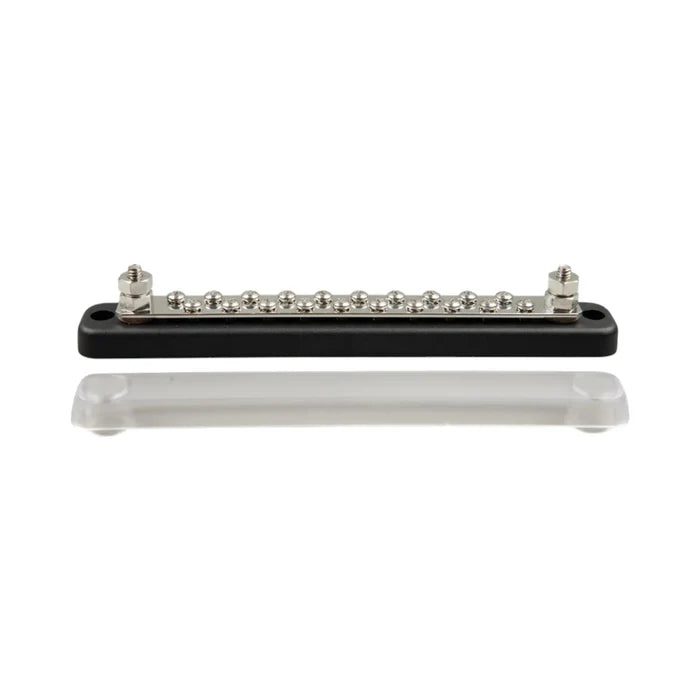 busbar 150a 2p terminals with 20 screws and cover for caravan or rv electrical systems