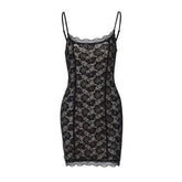 U neck lace cami mini dress | Festival Outfits Women