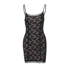 U neck lace cami mini dress | Festival Outfits Women