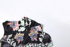 Flower print cap sleeve contrast mini dress | Festival Outfits Women