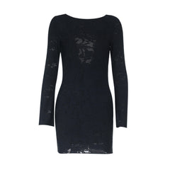 Long sleeve backless mini dress | Festival Outfits Women