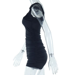 Ruched mesh backless mini dress | Festival Outfits Women