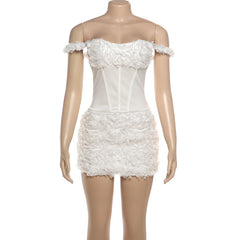 Off shoulder zip-up mini dress | Festival Outfits Women