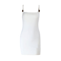 Square neck beaded backless cami mini dress | Festival Outfits Women