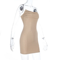 U neck ruched backless cami mini dress | Festival Outfits Women