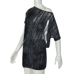 Short sleeve self tie irregular backless mini dress | Festival Outfits Women