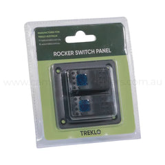 single led 2 way rocker switch panel suitable for rv dashboards and switch banks