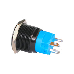 black anodised 22mm push button switch led red style ideal for caravan electrical switch panels