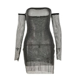 Beaded fishnet tube mini dress | Festival Outfits Women