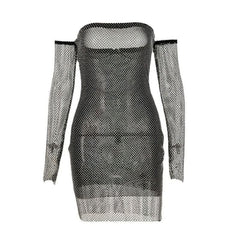 Beaded fishnet tube mini dress | Festival Outfits Women