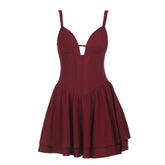 Ruched v neck zip-up cami mini dress | Festival Outfits Women