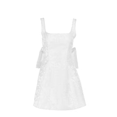 Square neck bowknot zip-up cami mini dress | Festival Outfits Women