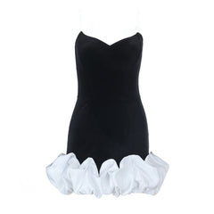 Ruched v neck zip-up backless cami mini dress | Festival Outfits Women