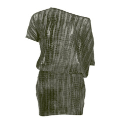 Short sleeve self tie irregular backless mini dress | Festival Outfits Women