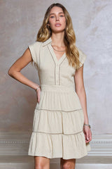 Camila Crinkle Tiered Mini Dress
