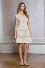 Camila Crinkle Tiered Mini Dress