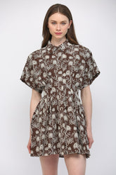 Vienna Floral Embroidered Waist Dress