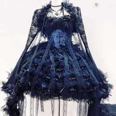 Flower applique feather velvet self tie mini dress | Festival Outfits Women