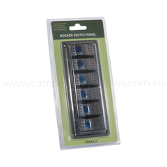 dual led 6 way rocker switch panel suitable for rv dashboards and switch banks
