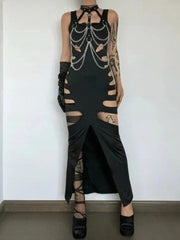 Y2K E-girl Grunge Slim Mini Dress