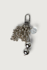 METALLIC BEADED BAG CHARM
