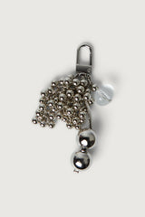 METALLIC BEADED BAG CHARM