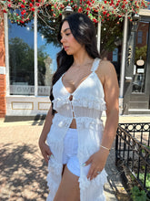 Bailee Sheer Pleated Ruffle Tiered Duster