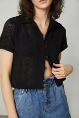 LACE BUTTON UP TOP