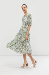FLORAL MIDI DRESS