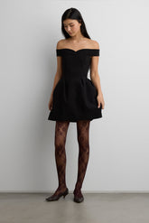 OFF THE SHOULDER CORSET MINI DRESS
