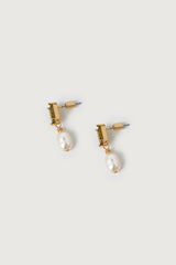 PEARL DROP STUD EARRINGS