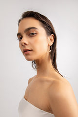 PEARL HOOP EARRING
