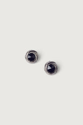 BLACK STONE EARRING