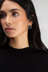 BLACK STONE EARRING