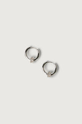 MINIMAL GEM HOOP EARRINGS