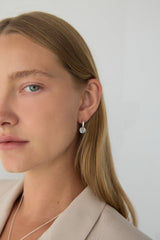 MINIMAL GEM HOOP EARRINGS