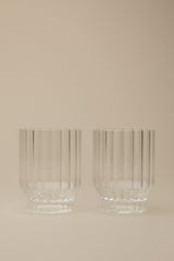 FLUTED TUMBLER GLASSES, SET OF 2