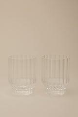 FLUTED TUMBLER GLASSES, SET OF 2