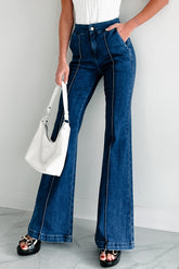 Abigail Special A High Rise Trouser Flare Jeans (Dark)