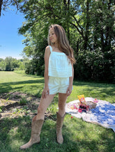 Jones White Two Piece Short Set
