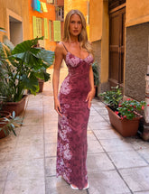 JULIANNA DRESS - MULTI : FLORAL : ROSE STRIPE