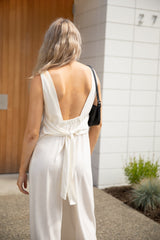 LINEN BLEND JUMPSUIT