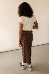 PLAID MIDI SKIRT