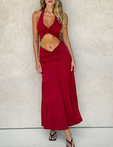 KATYA MAXI SKIRT - RED