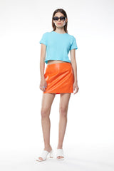 KNIT CROPPED TEE