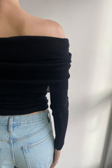 LONG SLEEVE OFF THE SHOULDER TOP