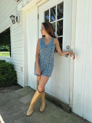 Lainey Polka Dot Denim Romper