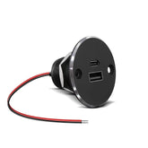 large aluminium recessed usb c and usb a charger socket