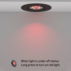 black recessed LED downlights shown as a pair